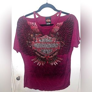 Maroon Harley shirt